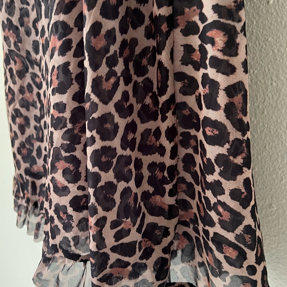Leopard Print Black Lace Mob Wife Cheetah Print Slinky Cami Top Plus Size 20W - Picture 12 of 13